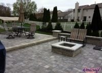 Firestone Pit and Stone Patio by Michigan Contractor Woodcraft Design & Build